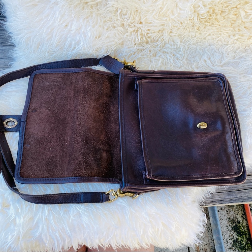 COACH station bag 5170 crossbody chocolate brown leather - Picture 12 of 15
